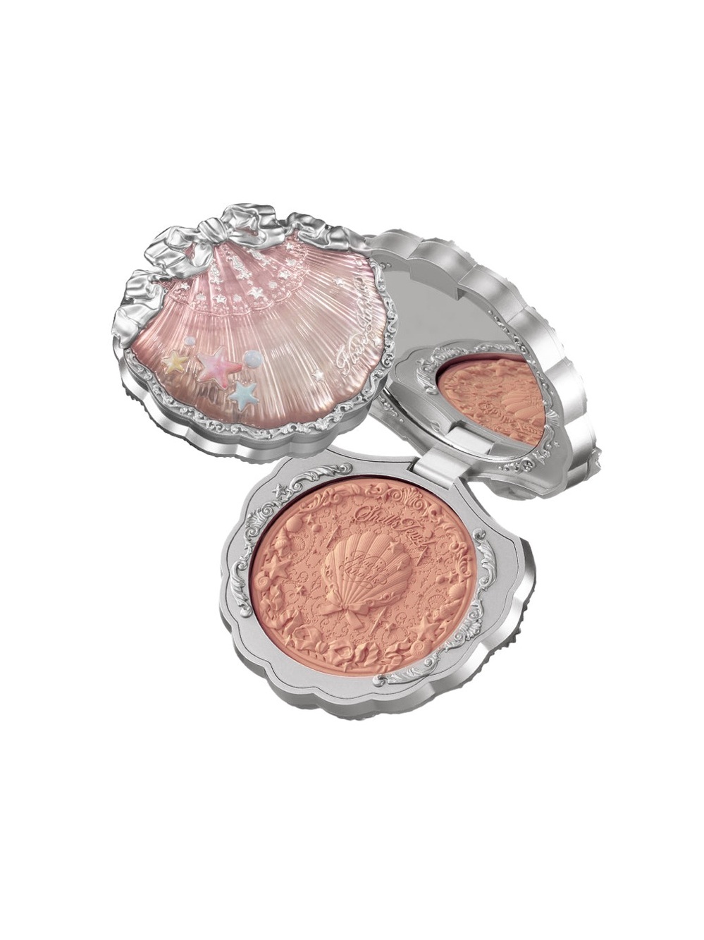 💕B12 J Flower Knows Shell's Jewel Collect Silk Satin blush -04 Beach Starfish